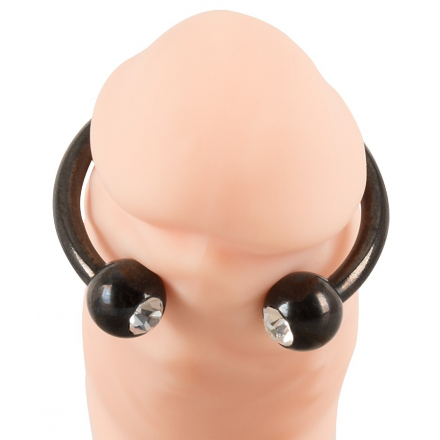 You2Toys Anneau De Gland Avec Strass 28mm Noir 4 You2Toys Anneau De Gland Avec Strass 28mm Noir – Image 4