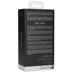 Ouch! Bâillon Boule GAG STRAP Noir 5 Ouch! Bâillon Boule GAG STRAP Noir -FÉMINITÉS boutique baillon boule gag strap noir 2