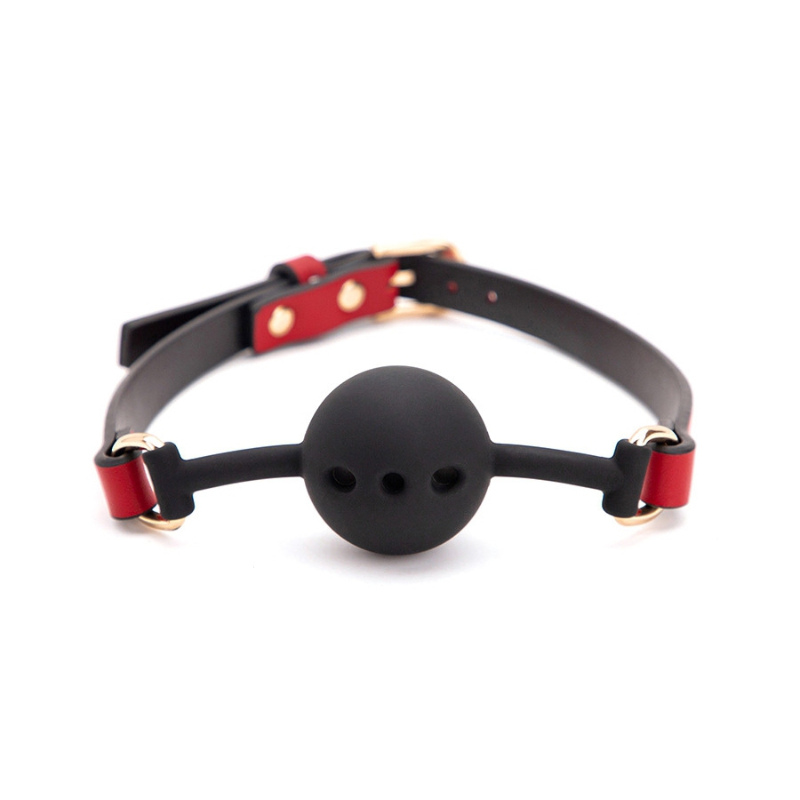 LuxuryFantasy Bâillon Boule LINY THIN Noir-Rouge 1 LuxuryFantasy Bâillon Boule LINY THIN Noir-Rouge