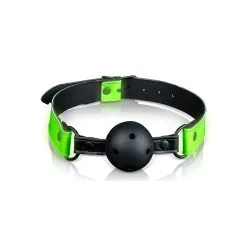 Ouch! Glow Bâillon Boule Percée Phosphorescent GAG GLOW 45mm