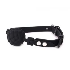 Kiotos Baillon Boule PINECONE Silicone Noir -FÉMINITÉS boutique baillon boule pinecone silicone noir 2