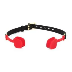 KINKgear Bâillon En Silicone ZEN OPEN Noir-Rouge -FÉMINITÉS boutique baillon en silicone zen open noir rouge 1