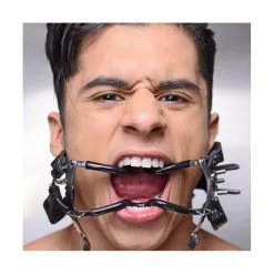 Generique Baillon Étau En Métal Avec Lanières Cuir