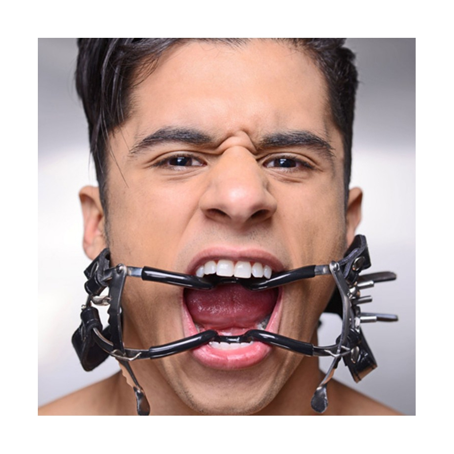 Generique Baillon Étau En Métal Avec Lanières Cuir 1 Generique Baillon Étau En Métal Avec Lanières Cuir