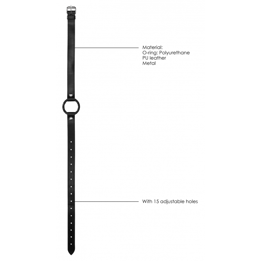 Ouch! Bâillon O-RING Noir 4 Ouch! Bâillon O-RING Noir – Image 4