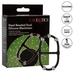 CalExotics Ballstretcher BEADED DUAL Noir -FÉMINITÉS boutique ballstretcher beaded dual noir 3