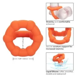 Alpha Ring Ballstretcher Silicone ALL STAR RING Alpha Orange -FÉMINITÉS boutique ballstretcher silicone all star ring alpha orange 3
