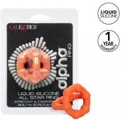 Alpha Ring Ballstretcher Silicone ALL STAR RING Alpha Orange -FÉMINITÉS boutique ballstretcher silicone all star ring alpha orange 4