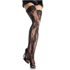 LEG AVENUE Bas En Dentelle Roce - Noirs