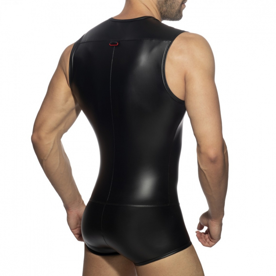 AD Fetish Body Débardeur FRONT ZIP RUB Noir 2 AD Fetish Body Débardeur FRONT ZIP RUB Noir – Image 2
