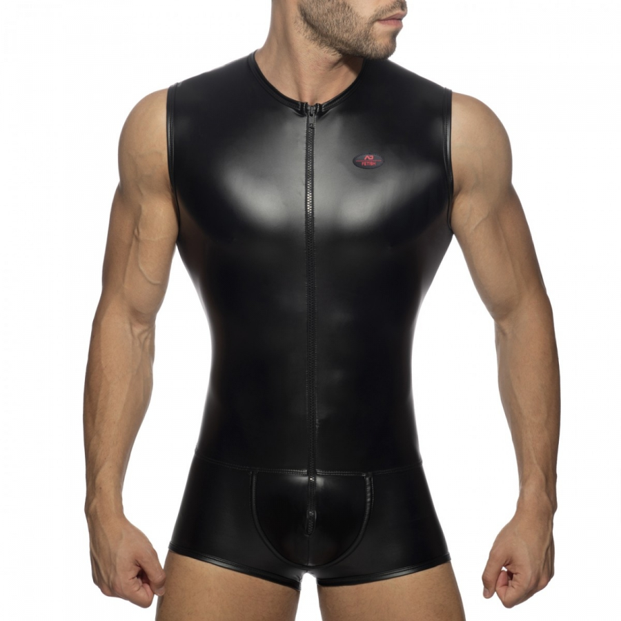 AD Fetish Body Débardeur FRONT ZIP RUB Noir 3 AD Fetish Body Débardeur FRONT ZIP RUB Noir – Image 3