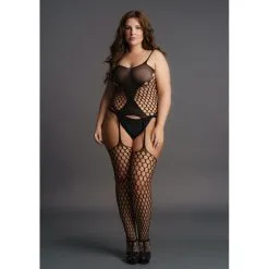Le Desir Body Et Bas FENCE NET Noir -FÉMINITÉS boutique body et bas fence net noir 6
