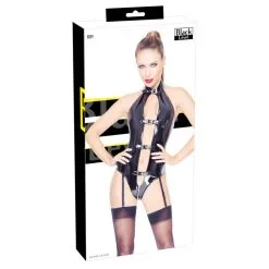 Black Level Body Porte-Jarretelles VINYL BODY Noir -FÉMINITÉS boutique body porte jarretelles vinyl body noir 7