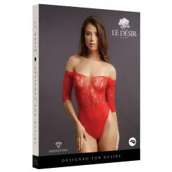 Le Desir Body Ouvert Rhinestone - Rouge -FÉMINITÉS boutique body rhinestone rouge 2
