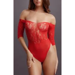 Le Desir Body Ouvert Rhinestone - Rouge
