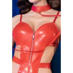 Chilirose Body Wetlook Kessia Rouge 6 Chilirose Body Wetlook Kessia Rouge -FÉMINITÉS boutique body wetlook kessia rouge 2