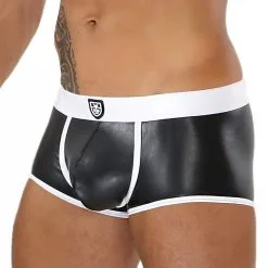 TOF Paris Boxer FETISH BOXER Noir-Blanc -FÉMINITÉS boutique boxer fetish boxer noir blanc 2