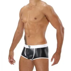 TOF Paris Boxer FETISH BOXER Noir-Blanc -FÉMINITÉS boutique boxer fetish boxer noir blanc 4