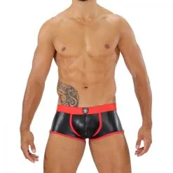 TOF Paris Boxer FETISH BOXER Noir-Rouge -FÉMINITÉS boutique boxer fetish boxer noir rouge 3