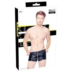 Black Level Men Boxer Short VINYL ZIP Noir -FÉMINITÉS boutique boxer short vinyl zip noir 3
