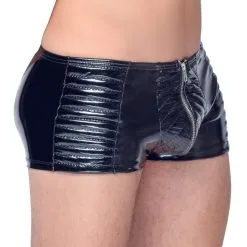 Black Level Men Boxer VINYL BIKER Noir 8 Black Level Men Boxer VINYL BIKER Noir -FÉMINITÉS boutique boxer vinyl biker noir 2