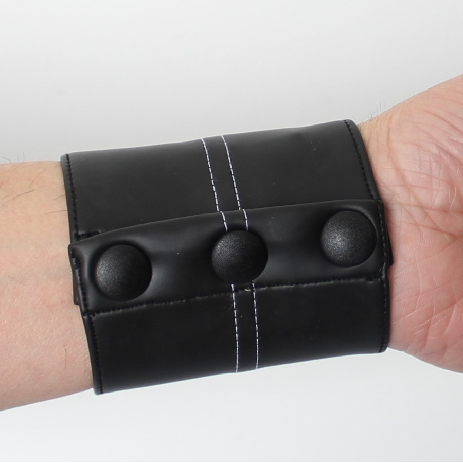 BRACELET PORTE FEUILLE NOIR/BLANC COCKPIK 4 BRACELET PORTE FEUILLE NOIR/BLANC COCKPIK – Image 4