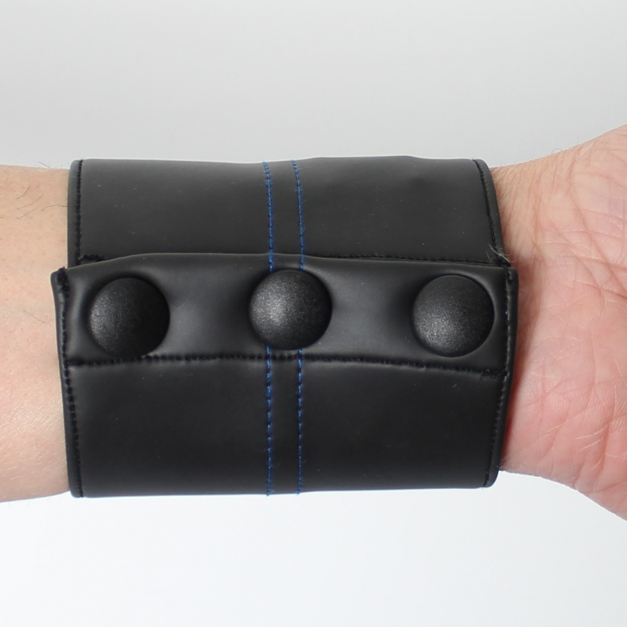 BRACELET PORTE FEUILLE NOIR/BLEU COCKPIK 2 BRACELET PORTE FEUILLE NOIR/BLEU COCKPIK – Image 2