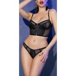 Chilirose Bustier + Culotte Orlanda Noirs