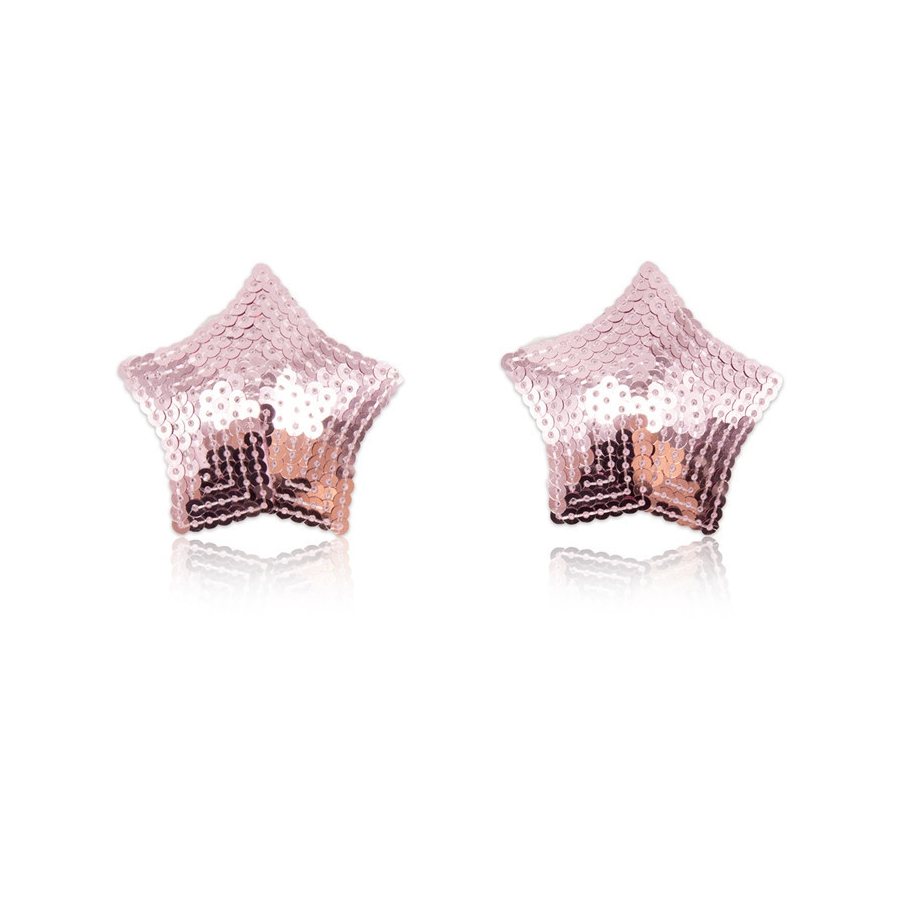 Generique Cache-Tétons à Paillettes STAR Rose X2 1 Generique Cache-Tétons à Paillettes STAR Rose X2