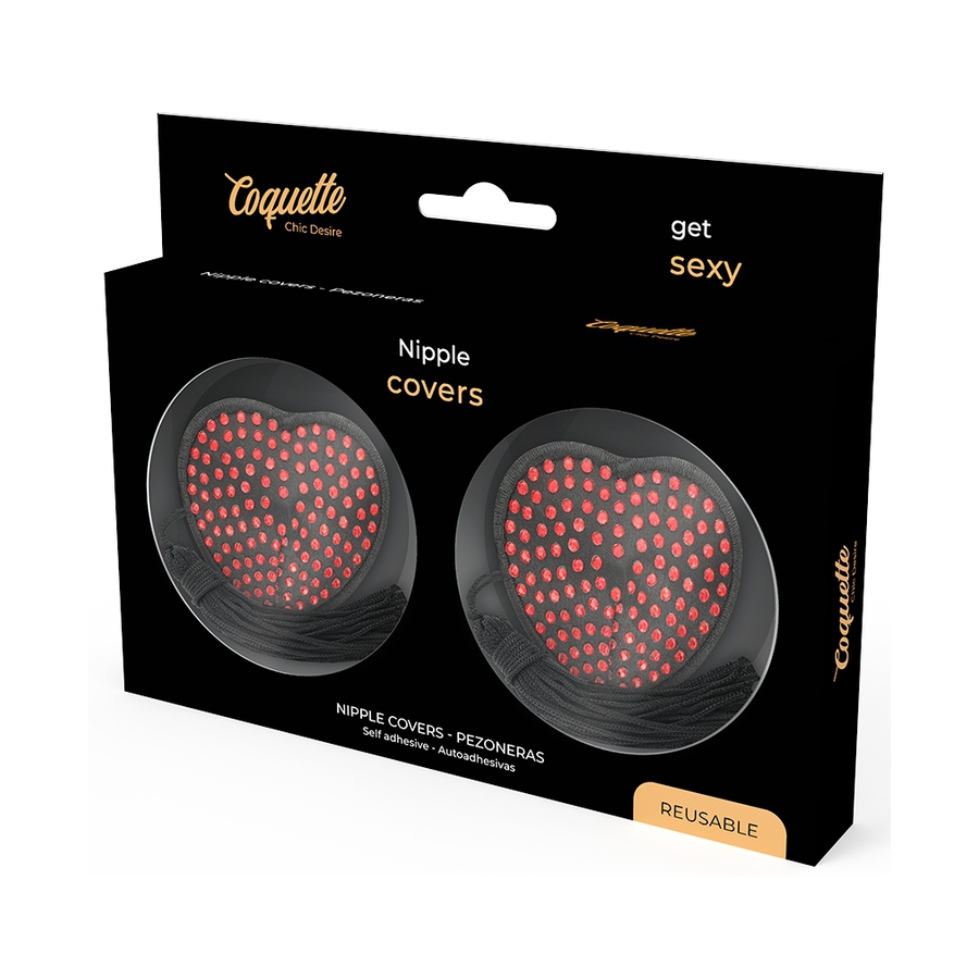 Coquette Cache-Tétons Adhésifs PEARL Rouge 2 Coquette Cache-Tétons Adhésifs PEARL Rouge – Image 2