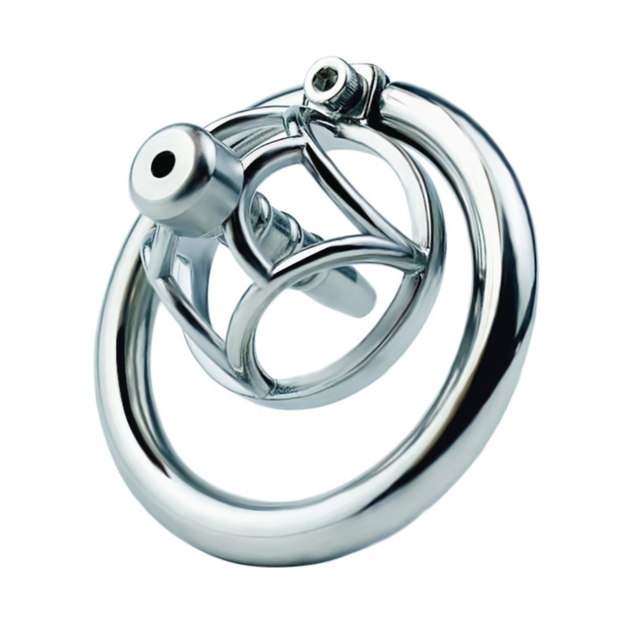Cocklock Cage De Chasteté En Métal Avec Plug D'urètre HEXY 3 X 3.3cm 1 Cocklock Cage De Chasteté En Métal Avec Plug D'urètre HEXY 3 X 3.3cm