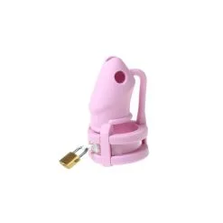 Cocklock Cage De Chasteté En Silicone BIRDLOCKED 11 X 3.2 Cm Rose