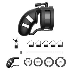 Cage De Chasteté En Silicone ManCage Modèle 18 - 9 X 3.2cm -FÉMINITÉS boutique cage de chastete en silicone mancage modele 18 9 x 32cm 3