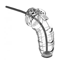 Cage De Chasteté MANCAGE Avec Tige D'urètre 14 X 5.5 Cm | Tige 20cm - Diamètre 3mm