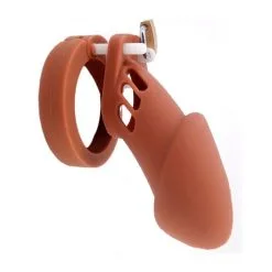 FUKR Cage De Chasteté Silicone BRAN 9 X 3cm Marron