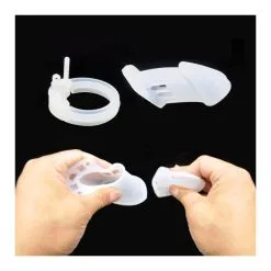 Generique Cage De Chasteté Silicone BRAN 9 X 3cm Transparente -FÉMINITÉS boutique cage de chastete silicone bran 9 x 3cm transparente 3