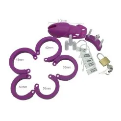 FUKR Cage De Chasteté Silicone BRAN 9 X 3cm Violette -FÉMINITÉS boutique cage de chastete silicone bran 9 x 3cm violette 3