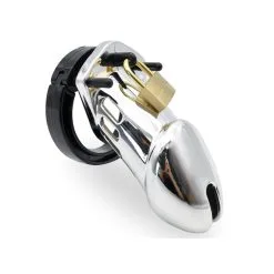 Cocklock Cage De Chasteté SILVER Argentée -FÉMINITÉS boutique cage de chastete silver argentee 1