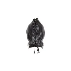 Generique Cagoule Avec Zip STRICT HOOD Noire -FÉMINITÉS boutique cagoule avec zip strict hood noire 3