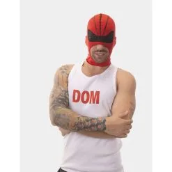 Barcode Berlin Cagoule FETISH BOK Noir-Rouge -FÉMINITÉS boutique cagoule fetish bok noir rouge 3