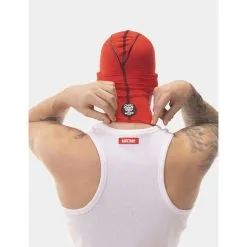 Barcode Berlin Cagoule FETISH BOK Noir-Rouge -FÉMINITÉS boutique cagoule fetish bok noir rouge 5