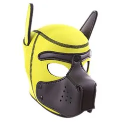 Kinky Puppy Cagoule PUPPY Néoprène Jaune-Noir