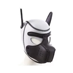 Kinky Puppy Cagoule PUPPY Néoprène Noir-Blanc