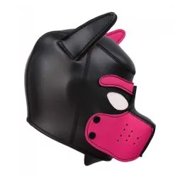 Kinky Puppy Cagoule PUPPY Néoprène Rose -FÉMINITÉS boutique cagoule puppy neoprene rose 2