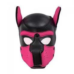 Kinky Puppy Cagoule PUPPY Néoprène Rose -FÉMINITÉS boutique cagoule puppy neoprene rose 3