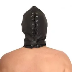 The Red Cagoule Sensorielle En Cuir NO SENSOR Noir 11 The Red Cagoule Sensorielle En Cuir NO SENSOR Noir -FÉMINITÉS boutique cagoule sensorielle en cuir no sensor noir 2