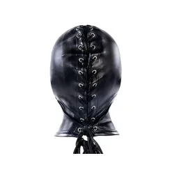 KINKgear Cagoule SM Avec Bâillon Et Masque SUBFULL Noire 10 KINKgear Cagoule SM Avec Bâillon Et Masque SUBFULL Noire -FÉMINITÉS boutique cagoule sm avec baillon et masque subfull noire 3