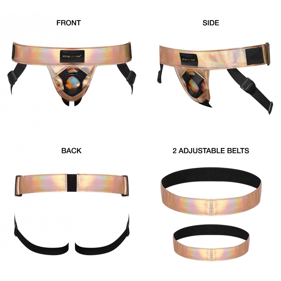 Ceinture Harnais Pour Gode STRAP-ON-ME Rose Doré 4 Ceinture Harnais Pour Gode STRAP-ON-ME Rose Doré – Image 4