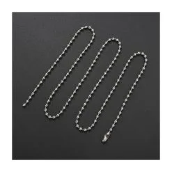 Malejewels Chaîne En Métal MINI BEADS Argentée