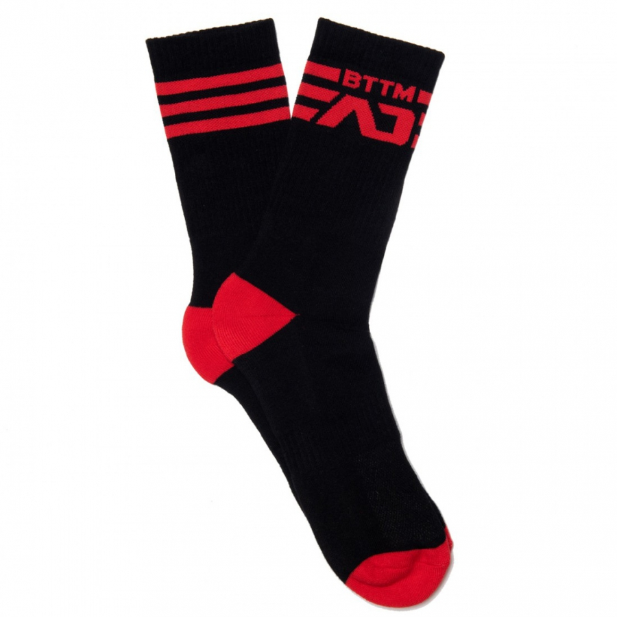Addicted Chaussettes AD BTTM Noir-Rouge 2 Addicted Chaussettes AD BTTM Noir-Rouge – Image 2